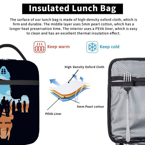 Firefly Serenity Insulated Lunch Bag Big Damn Heroes TV Series Movie Browncoats - Picture 4 of 7